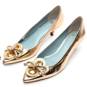 Frances Valentine Elizabeth Gold Pump - size 10